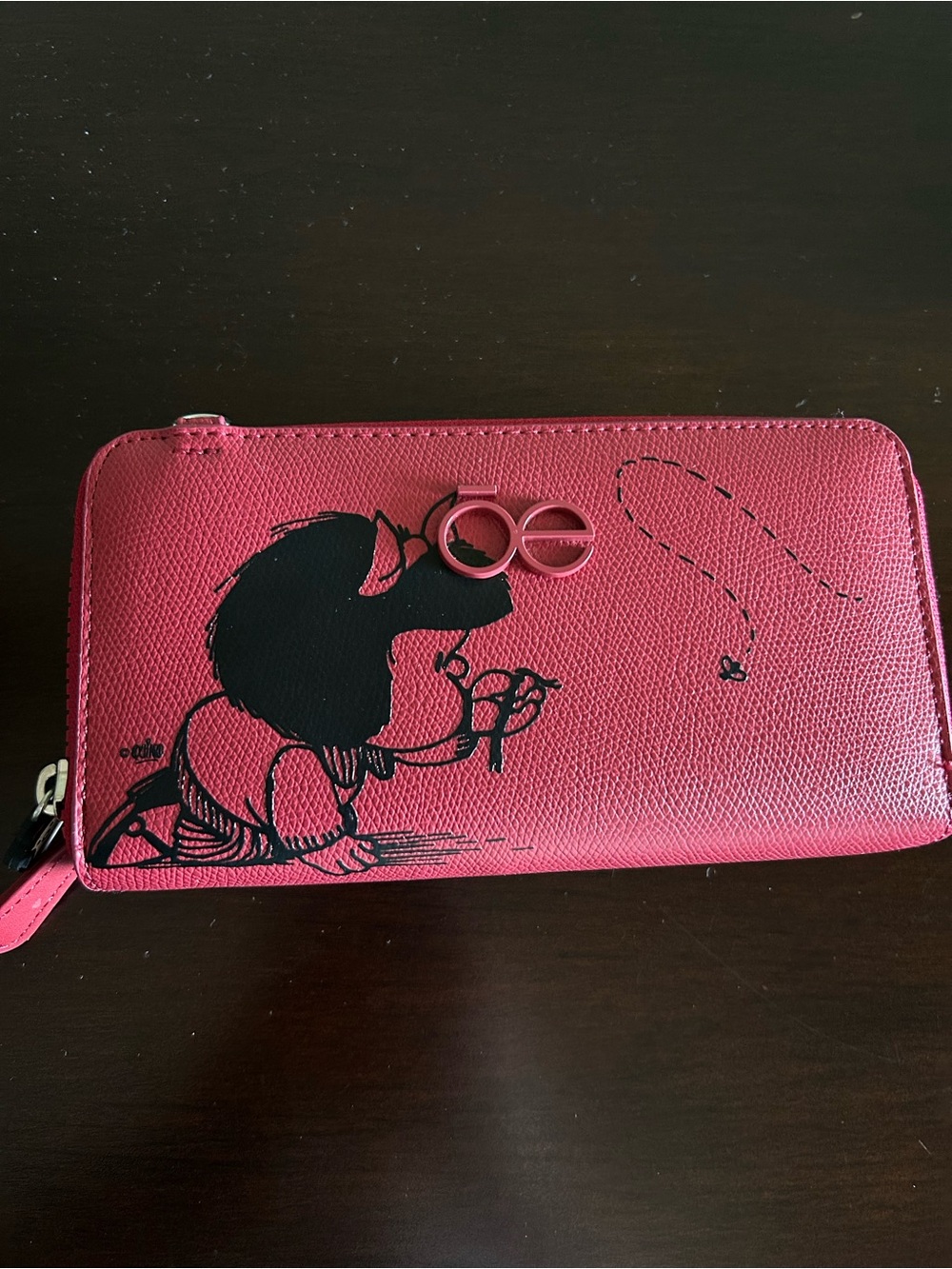 Mafalda Cloe MX Red Women's Zip Wallet with Playful Graphic